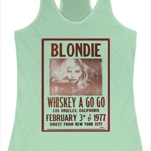 Blondie Poster At Whiskey A Go- Go Mint Green Tank Top XXL